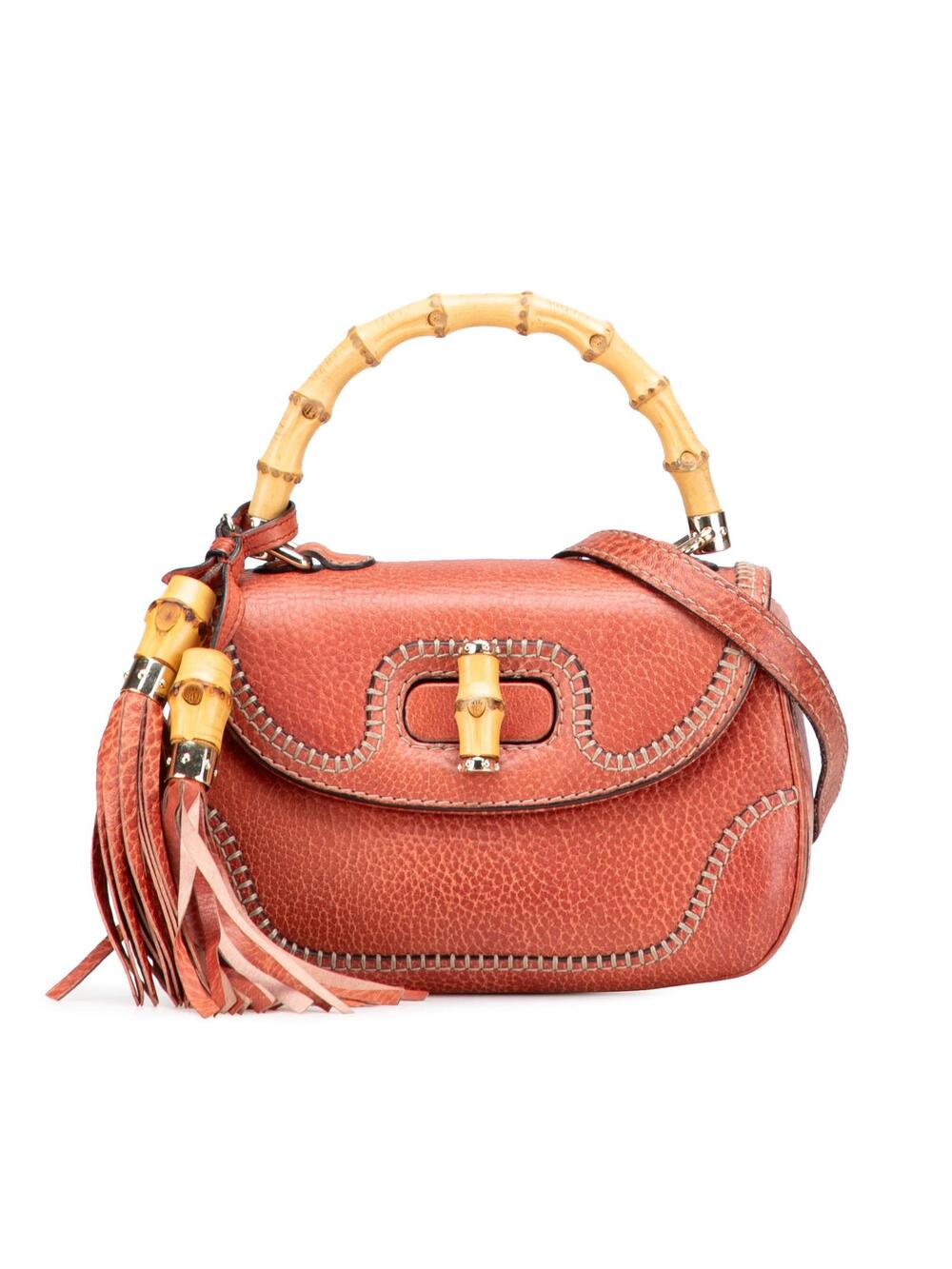 Gucci Small Leather New Bamboo Satchel #367120G96B